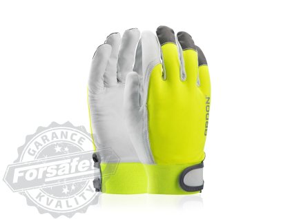 Kombinované rukavice ARDON®HOBBY REFLEX - s prodejní etiketou - hi-vis žlutá 08-SPE (Velikost 08-SPE)