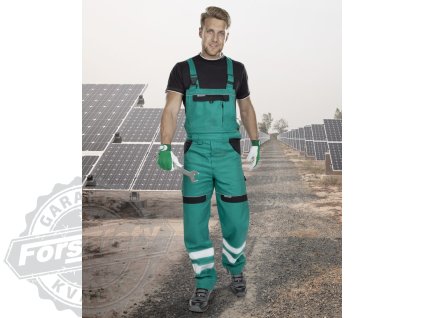 Kalhoty s laclem ARDON®COOL TREND s reflex. pruhy zelená 46 (Velikost 46)