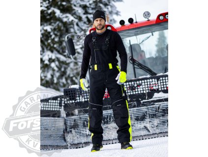 Zimní kalhoty s laclem ARDON®NEON černo-žlutá S (Velikost S)