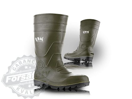 FUKUOKA holínky pracovní zelené (Velikost 37)