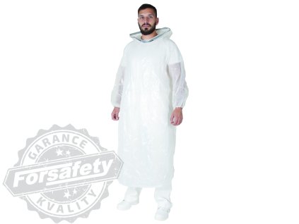 Jednorázová PE pláštěnka ARDON®MIKE bílá W (Velikost bílá)
