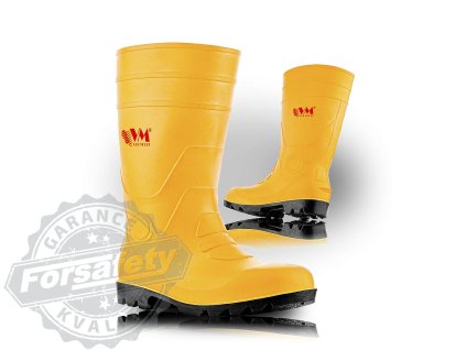 SAPPORO holínky bezpečnostní žluté (Velikost 37)