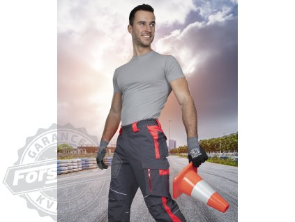 Kalhoty ARDON®NEON prodloužené šedo-červená S (Velikost S)