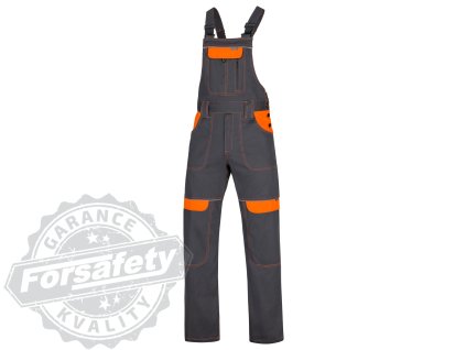 Kalhoty s laclem ARDON®COOL TREND prodloužené šedo-oranžová S (Velikost S)