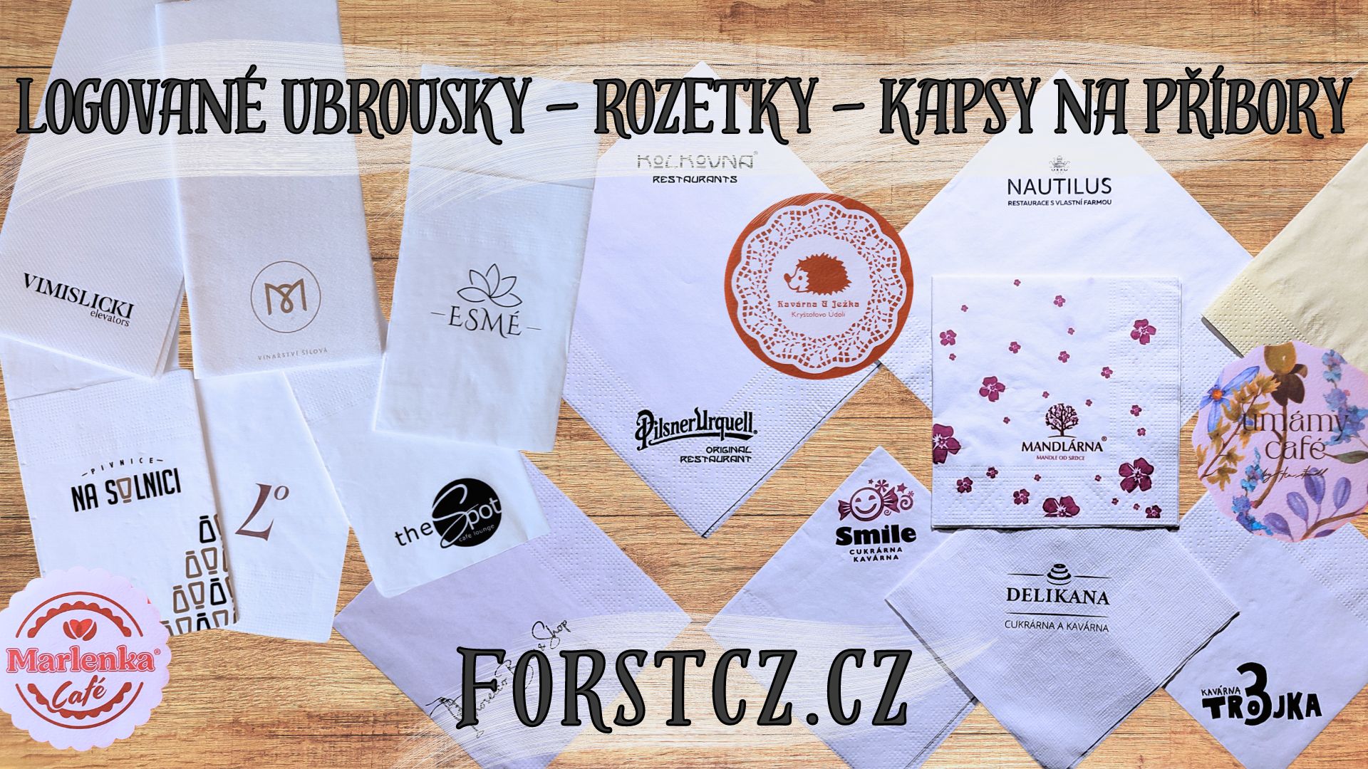 Logované ubrousky s potiskem