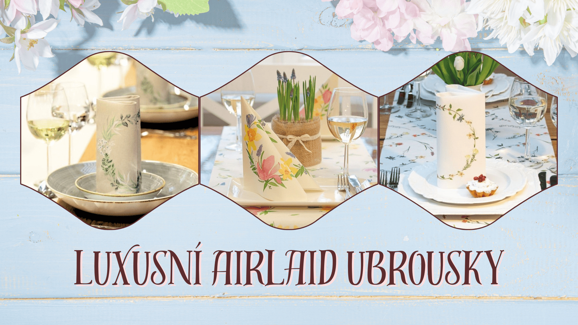 Airlaid jednobarevné ubrousky