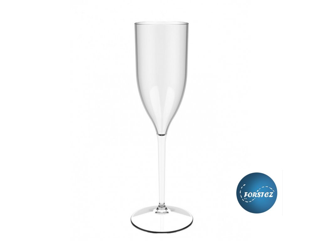 Nerozbitný plastový pohár na šampaňské TT, transparentní 170ml 1ks