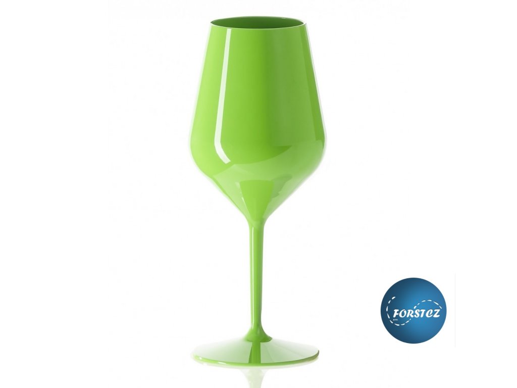Plastový pohár nerozbitný na bílé víno a koktejly, TT 470 ml zelený