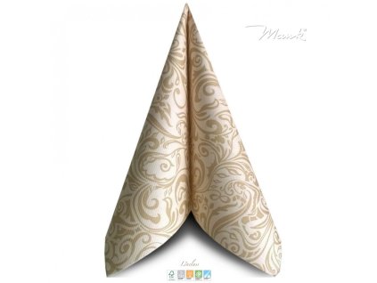 Airlaid ubrousky LIAS – Black-silver/Bordeaux/White/Green/Champagne/Lila - 50 ks 40x40 cm
