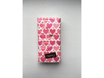 Svatební papírové kapesníčky 10 ks. - HEARTS