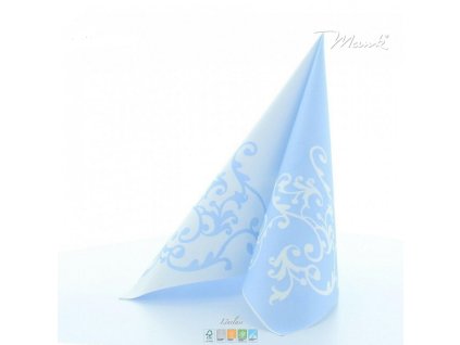 Airlaid ubrousky POMP - Silver-white/Gold-white/Gold-creme/Blue-white/Pink-white/Bordeaux-creme/Creme-mocca/Gold-red - 50 ks 40x40 cm