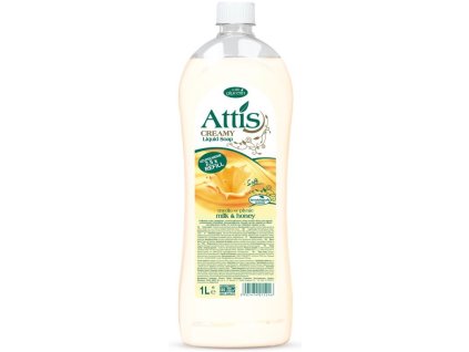 ATTIS tekuté mýdlo do zásobníku 1000ml mléko med