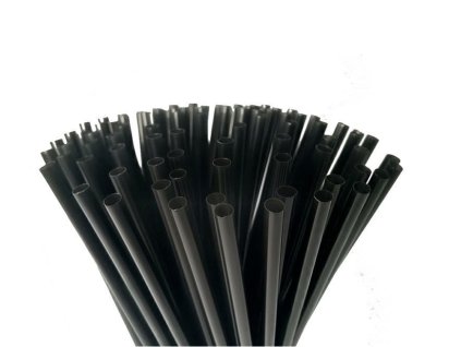 Slámky BIO Jumbo černé 15cm 250ks