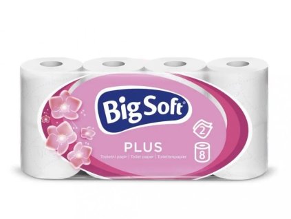 Big Soft Plus Toaletní papír 2 vrstvý, 8 rolí bílý