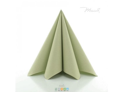 Airlaid olivově zelené ubrousky UNI Olive 40x40cm 50 ks