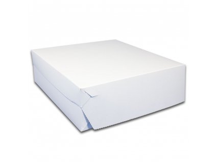 Dortová krabice bílá papírová 28x28x10cm 50ks