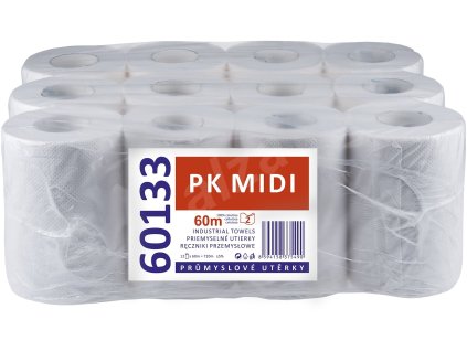 Papírové ručníky MIDI 60m návin, 100%celulóza 12 rolí
