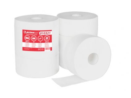 Toaletní papír JUMBO primaSOFT 280 mm, 2vrstvý, bílý 6 rolí