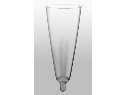 Plastový pohár bez stopky na šampaňské MAXI Flute, PS 160 ml 20 ks