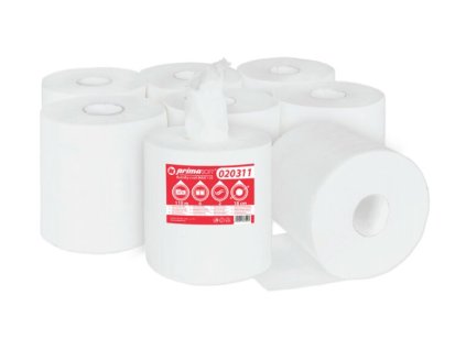 Papírové ručníky primaSOFT MAXI 2 vrstvé, 100% celulóza, 110m návin (6 rolí)