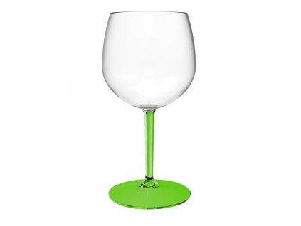 Plastový nerozbitný pohár na Gin&Tonic 580 ml, zelená stopka GOLD PLAST
