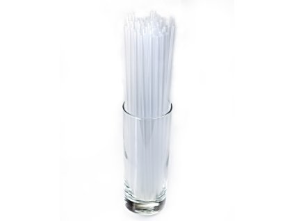 Slámky plastové JUMBO průhledné PP 250 mm x 8mm 150ks