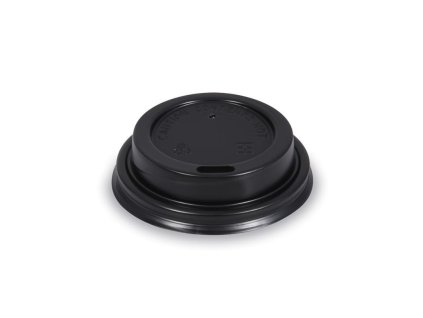 Víčko vypouklé černé PS, 62 mm (50 ks)