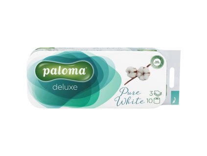 Toaletní papír 3vrstvý PALOMA Deluxe Pure white 10 rolí, bílý