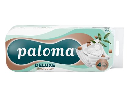 Toaletní papír 4vrstvý PALOMA Deluxe Shea butter 10 rolí x 125 útržků, bílý