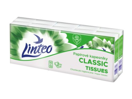Papírové kapesníčky Linteo Classic 2vrstvé, 10 x 10 ks