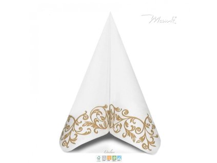 MANK Airlaid ubrousky zlaté ROB z netkané textilie 40 x 40 cm 50 ks