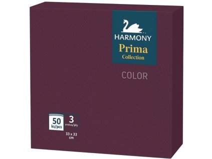 Ubrousky fialové Harmony 3vrstvé 33x33 cm, aubergine