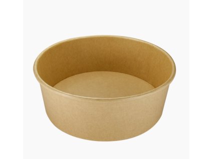 Papírová miska EKO na salát kraft 1300 ml Ø183 mm (50 ks)
