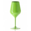 Plastová nerozbitná zelená sklenice na víno a koktejly - 470 ml