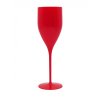 Plastová nerozbitná červená sklenice na šampaňské a prosecco VERONA 180 ml