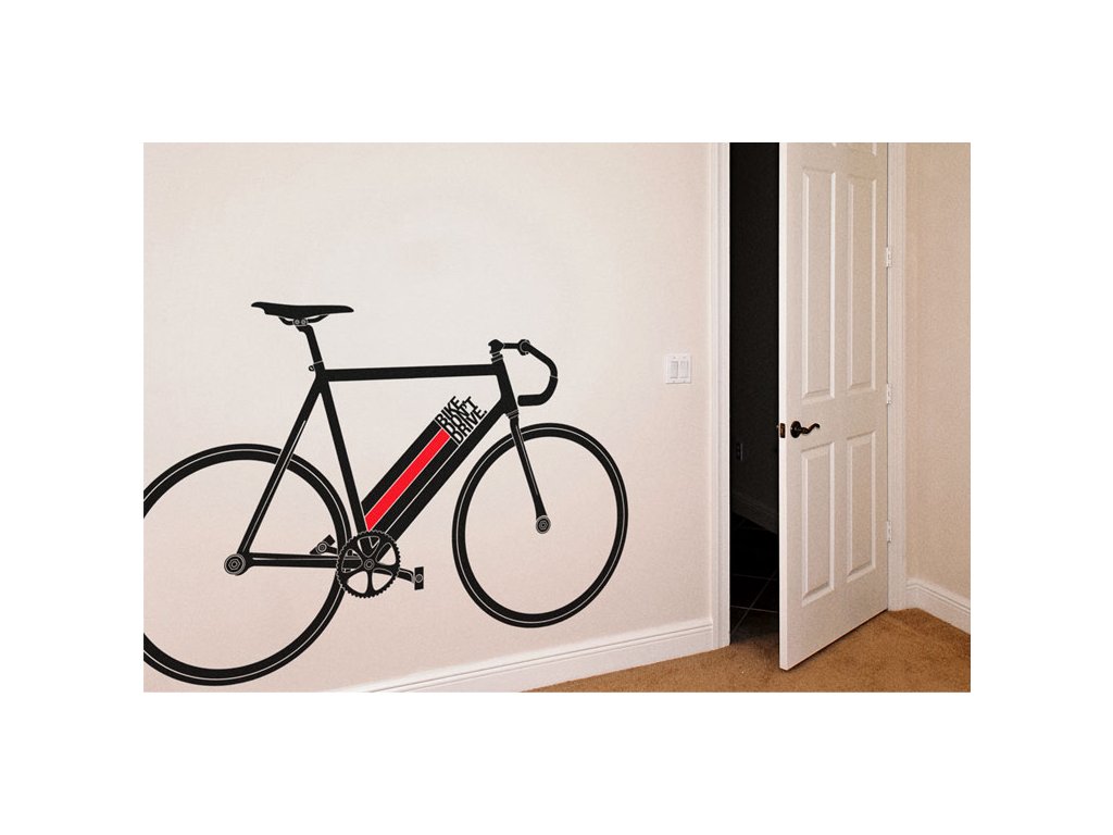 samolepka na stenu bike dont drive kolo vedle dveri