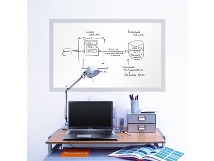 samolepici tabule na zed s rameckem bila 072
