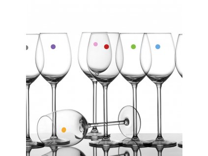 samolepici party puntiky na sklenickach od vina