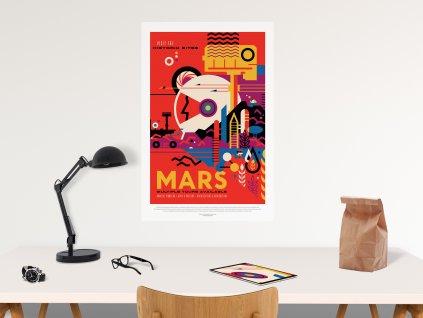 samolepici plakat na zed mars