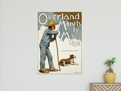 samolepici plakat obalka casopisu overland monthly