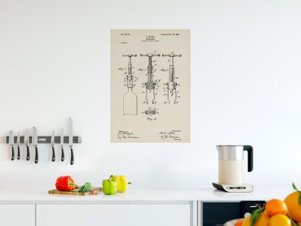 plakat do kuchyne patent vyvrtka samolepka