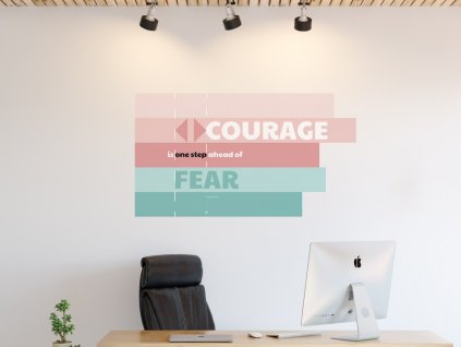 citat do kancelare samolepici plakat courage v01 interier ruzova