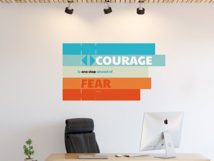 citat do kancelare samolepici plakat courage v01 oranzova interier