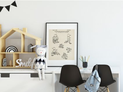 patent lego panacek plakat interier