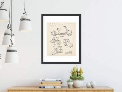 patent vespa plakat interier