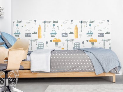 auta ve meste pruh postel interier