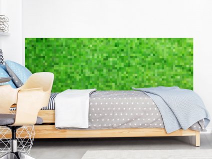 PRUH za postel pixel craft zelena klasik interier