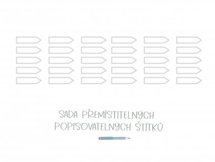 Štítky navíc k dětským metrům přelepovací