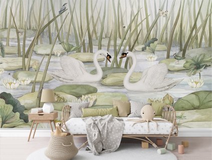 Spectacular Swans Rotan couch