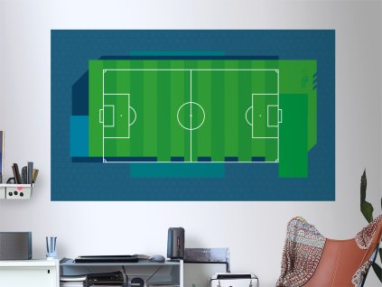 fotbal plakát tmava interier
